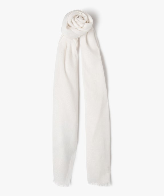 Foulard en maille texturée à petites franges femme vue1 - GEMO 4G FEMME - GEMO