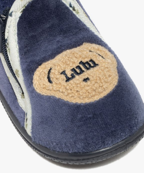 Chaussons bébé garçon bottillons à zip imprimés nounours - LuluCastagnette vue6 - LULU CASTAGNETT - GEMO