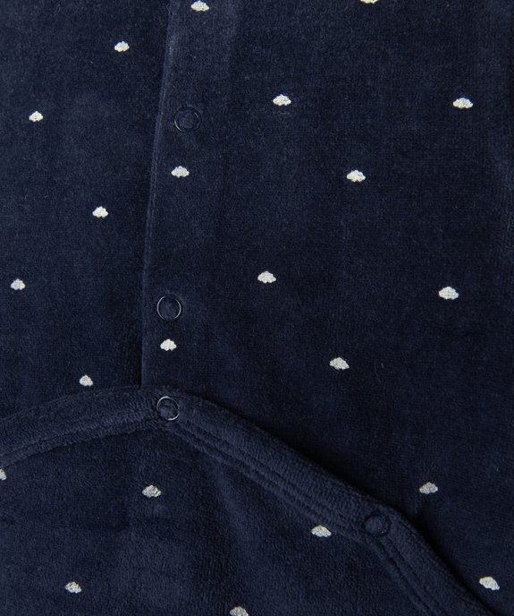 Pyjama en velours à motif ourson bébé garçon vue3 - GEMO 4G BEBE - GEMO