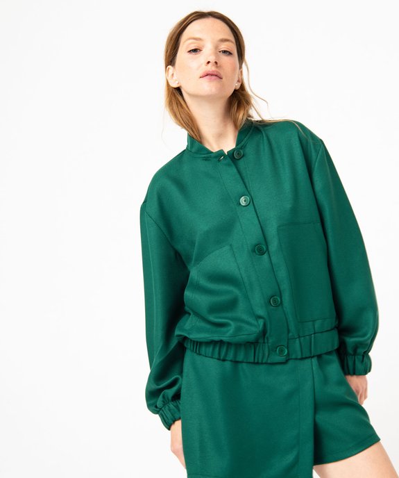 Blouson léger avec fermeture boutonnée femme vue1 - GEMO(FEMME PAP) - GEMO