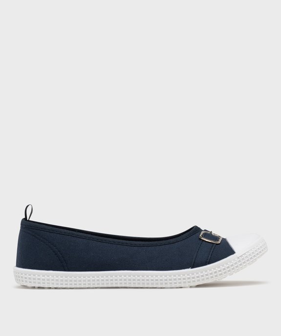 Ballerines en toile avec bout renforcé femme vue2 - FOLLOW ME - GEMO