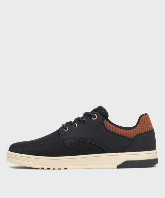 Baskets basses en toile texturé homme - Schott vue3 - SCHOTT - GEMO