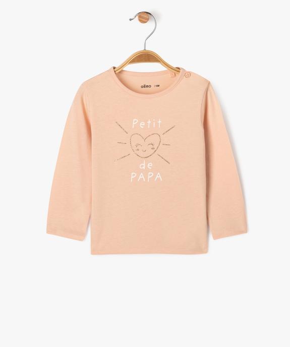 Tee-shirt manches longues imprimé bébé fille vue1 - GEMO(BEBE DEBT) - GEMO