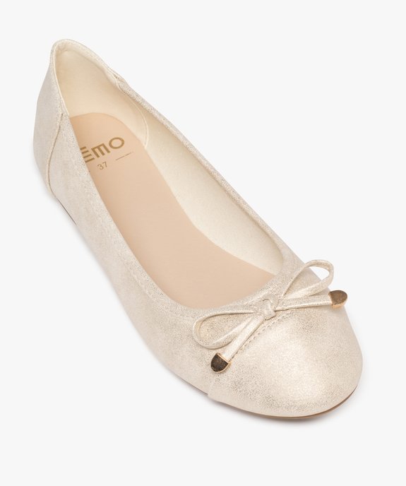 Ballerines femme unies à paillettes avec noeud fantaisie vue5 - VALENTINA BALDA - GEMO