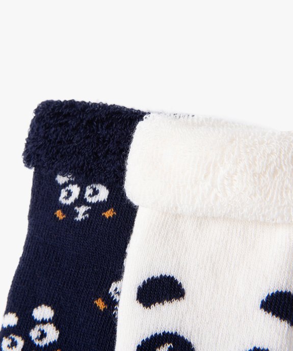 Chaussettes antidérapantes en maille bouclette bébé (lot de 2) vue3 - GEMO 4G BEBE - GEMO