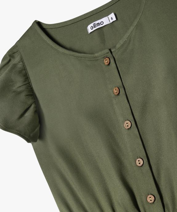 Combinaison pantalon fluide à manches volantées fille vue2 - GEMO (ENFANT) - GEMO