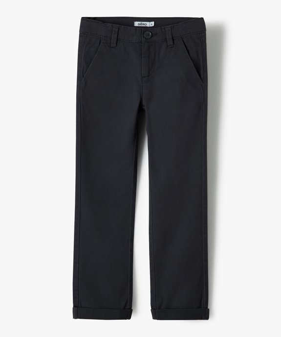 Pantalon chino 100% coton garçon vue1 - GEMO 4G GARCON - GEMO