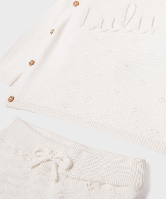Ensemble 2 pièces en maille bébé fille brassière et pantalon - LuluCastagnette vue4 - LULU CASTAGNETTE GEMO FOR GOOD - GEMO