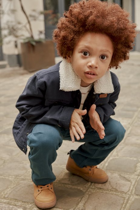 Look pour garçon avec manteau, tee-shirt LuluCastagnette, jean et chaussures  - GEMO