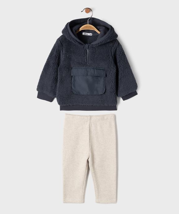 Ensemble 2 pièces bébé garçon sweat à capuche et legging vue1 - GEMO(BEBE DEBT) - GEMO