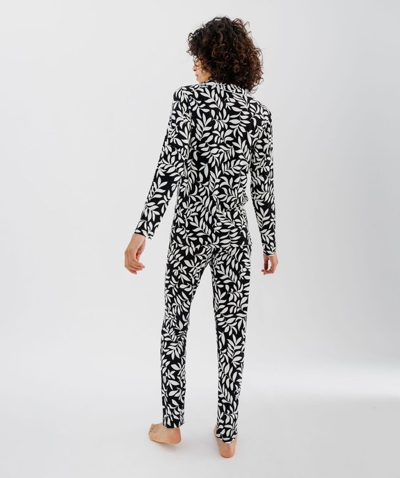Pyjama deux pièces en viscose femme : chemise et pantalon vue12 - GEMO 4G FEMME - GEMO