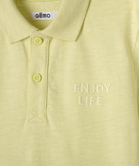 Polo manches courtes brodé garçon vue2 - GEMO (ENFANT) - GEMO