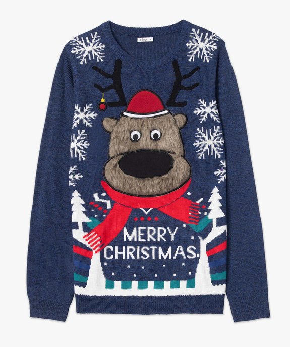 Pull de Noël homme avec motif vue4 - GEMO (HOMME) - GEMO