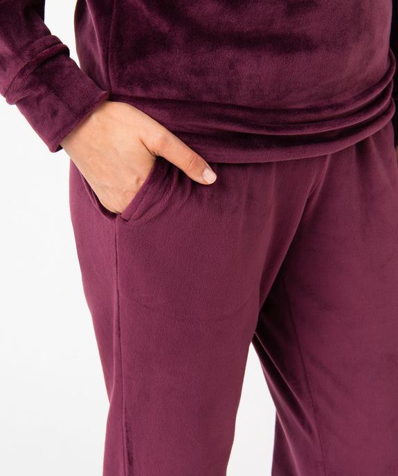 Pyjama femme en velours extensible vue2 - GEMO(HOMWR FEM) - GEMO