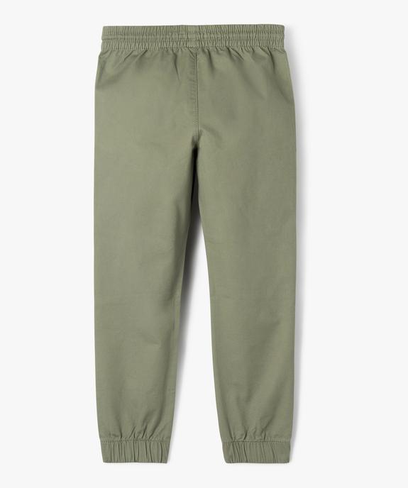 Pantalon jogger en toile garçon vue3 - GEMO (ENFANT) - GEMO