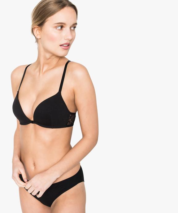 Soutien-gorge push-up sans armatures avec dos nageur en dentelle vue2 - GEMO(HOMWR FEM) - GEMO