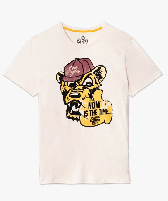 Tee-shirt homme avec motif tête de chien - Camps United vue4 - CAMPS UNITED - GEMO