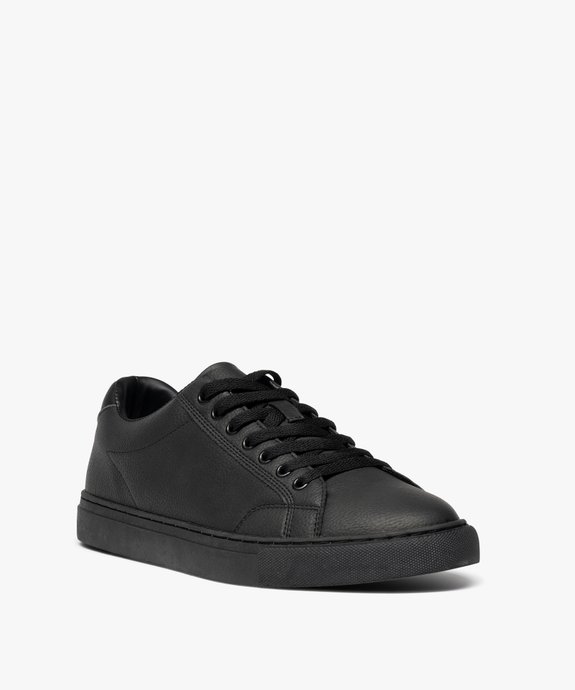 Baskets de ville à lacets unies homme vue2 - URBAN STEPS - GEMO