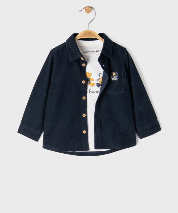 Ensemble 2 pièces bébé garçon : tee-shirt et chemise - LuluCastagnette vue2 - LULUCASTAGNETTE - GEMO