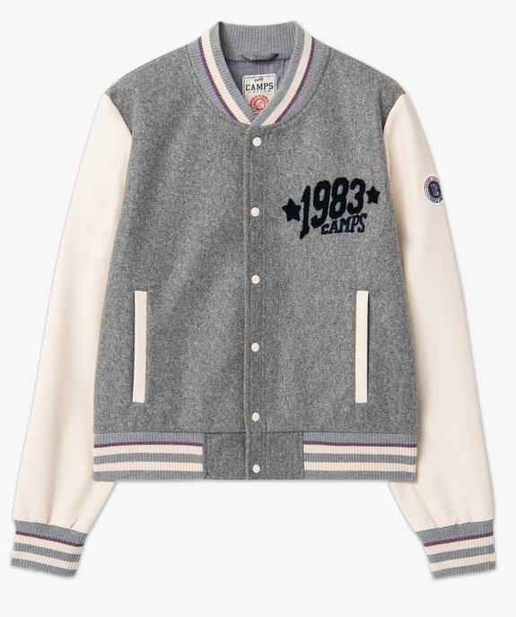 Blouson bomber femme bi-matières — Camps United vue4 - CAMPS UNITED - GEMO