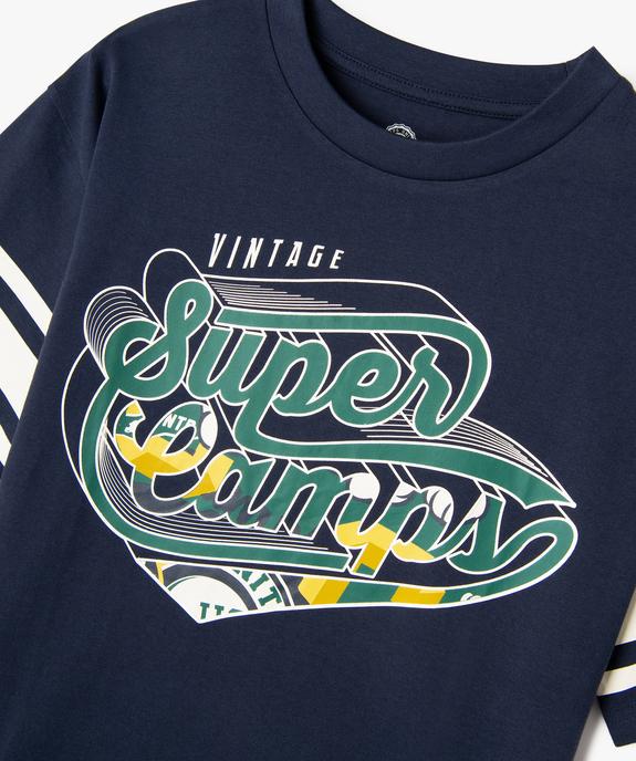 Tee-shirt garçon imprimé vintage à bandes vue2 - CAMPS GEMO FOR GOOD - GEMO