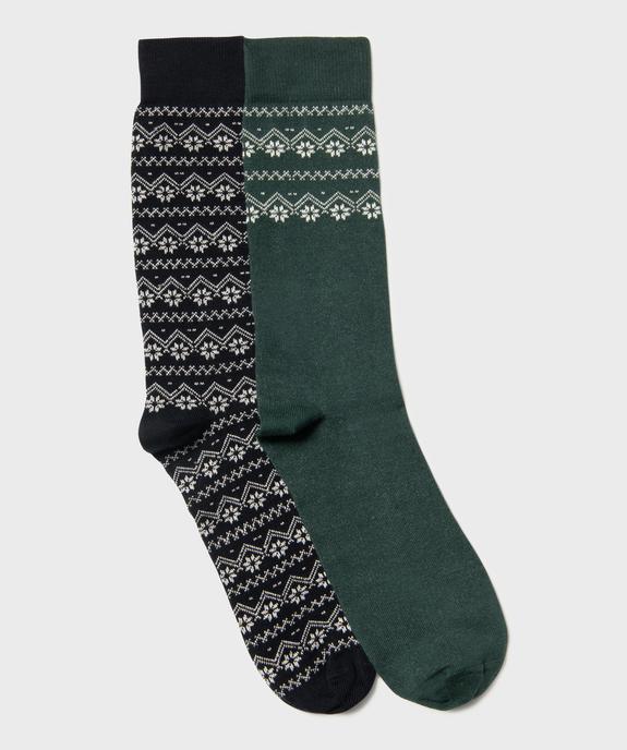 Chaussettes avec motifs hiver homme (lot de 2) vue1 - GEMO(HOMWR HOM) - GEMO