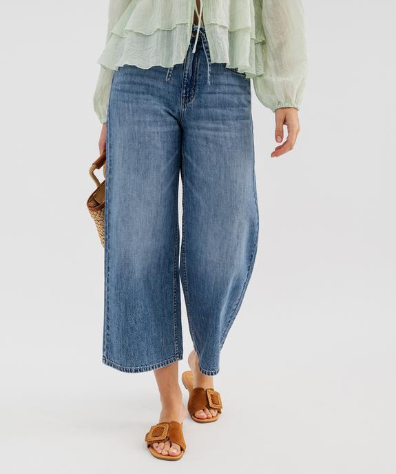 Jean Cropped Wide leg taille haute femme vue2 - GEMO 4G FEMME - GEMO