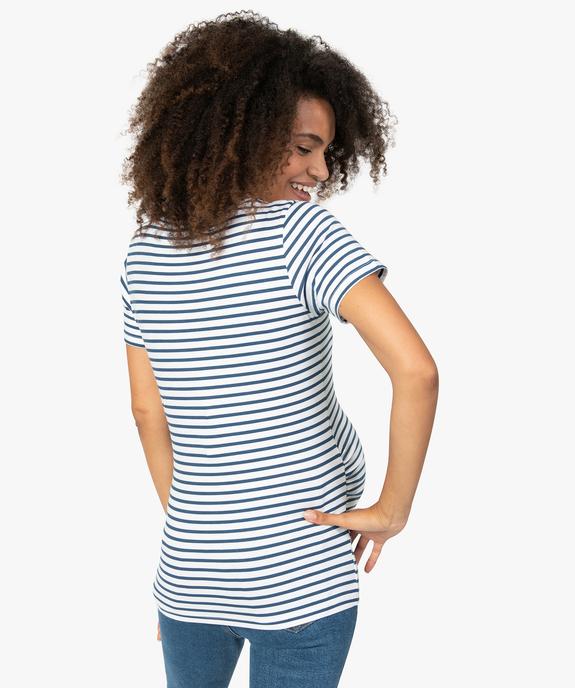 Tee-shirt de grossesse imprimé à manches courtes avec appliqué cœur en velours vue5 - GEMO 4G MATERN - GEMO