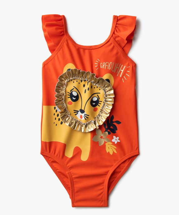 Maillot De Bain Bebe Fille Une Piece Avec Motif Lion Gemo