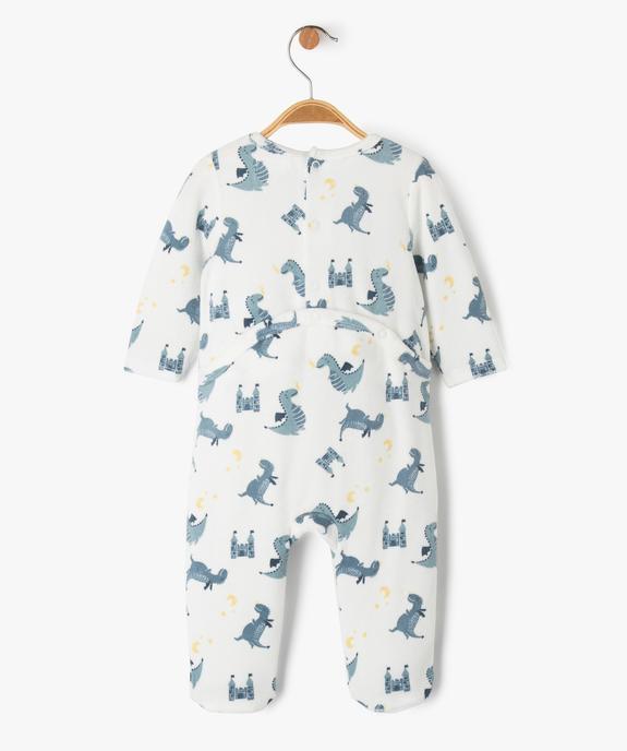 Pyjama en velours à motifs dragons bébé garçon vue3 - GEMO 4G BEBE - GEMO
