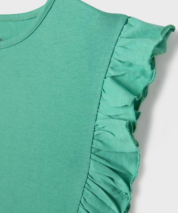 Tee-shirt sans manches volanté fille  vue2 - GEMO 4G FILLE - GEMO