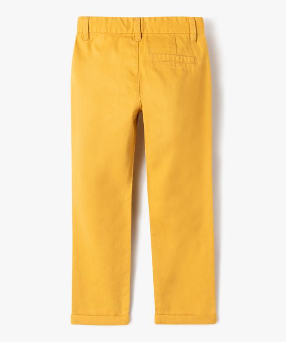 Pantalon chino 100% coton garçon vue3 - GEMO 4G GARCON - GEMO