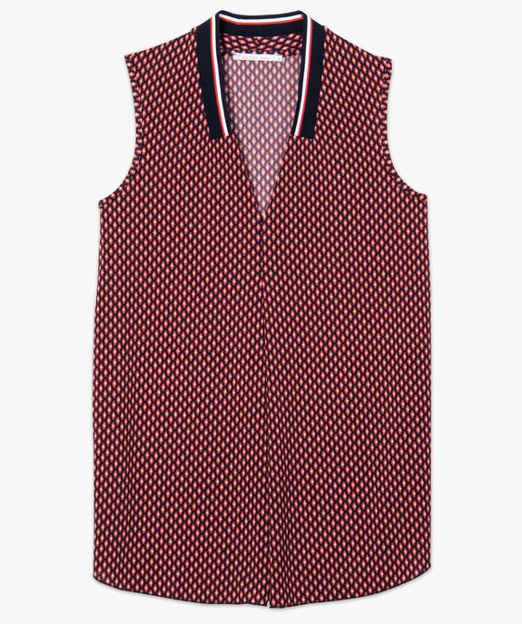 Débardeur femme fluide imprimé à col V sportswear vue4 - GEMO(FEMME PAP) - GEMO