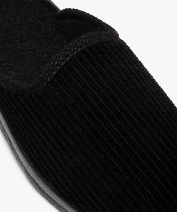 Chaussons homme mules en velours côtelé uni vue6 - GEMO(HOMWR HOM) - GEMO