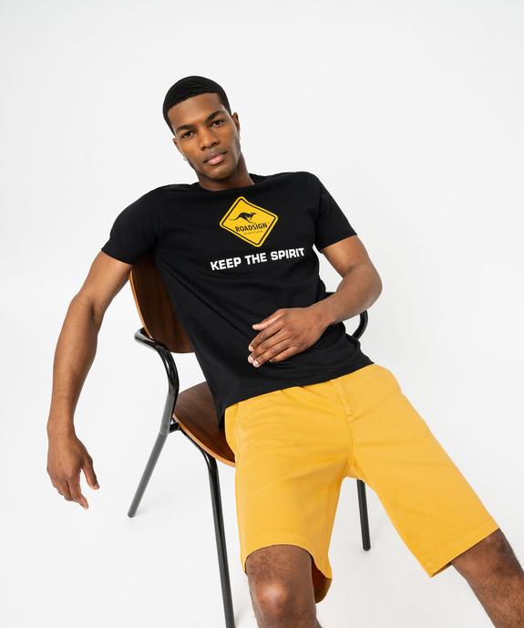 Bermuda coupe chino en toile stretch homme vue1 - GEMO 4G HOMME - GEMO