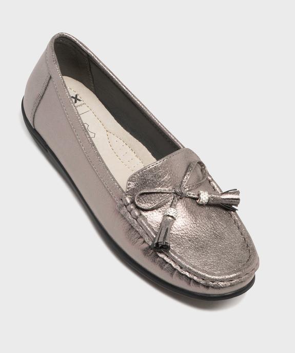 Mocassins femme dessus souple et uni à détails strass vue5 - G'FLEX - GEMO
