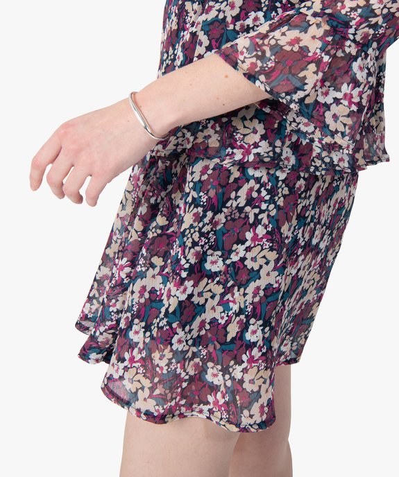 Jupe femme à motifs fleuris vue2 - GEMO(FEMME PAP) - GEMO