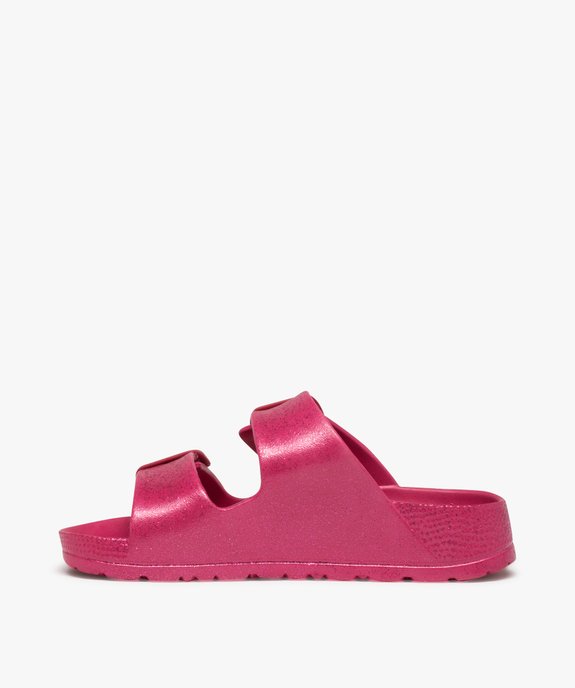 Mules de piscine fille pailletées à brides ajustables vue3 - GEMO (ENFANT) - GEMO