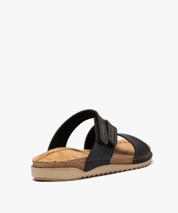 Mules confort unies à brides scratch femme vue4 - G'FLEX - GEMO