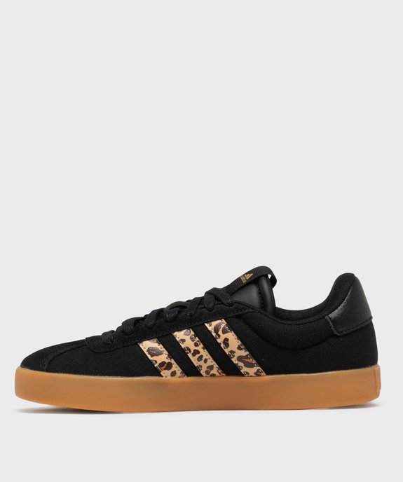 Baskets à lacets VL Court suède femme - Adidas vue3 - ADIDAS - GEMO
