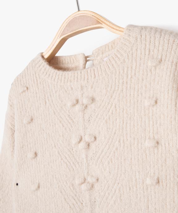 Robe pull en maille douce à relief bébé fille vue2 - GEMO(BEBE DEBT) - GEMO