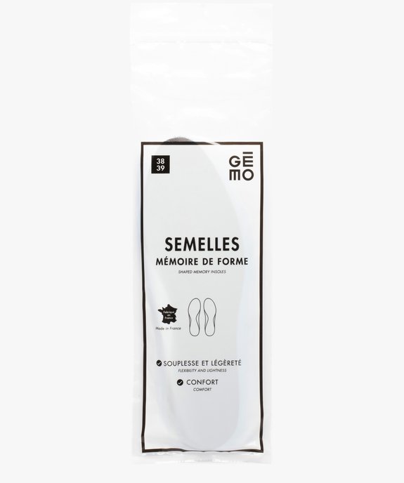 Semelles antibactériennes en mousse mémoire de forme vue2 - GEMO(ENTRETIEN) - GEMO