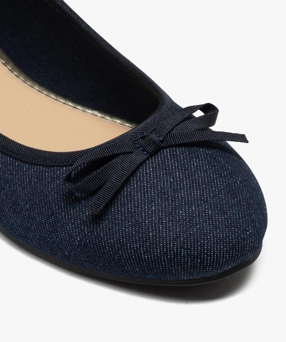 Ballerines femme unies en denim avec noeud fantaisie vue7 - GEMO(URBAIN) - GEMO