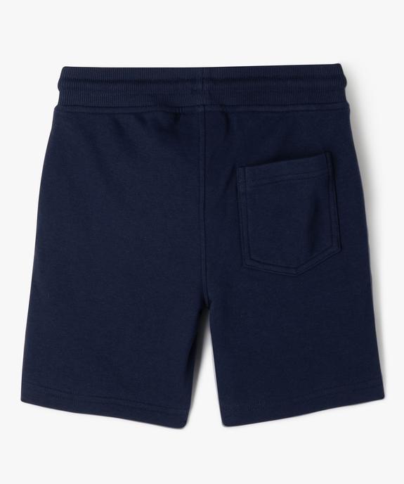 Short en maille avec bandes tricolores garçon - Allez les bleus vue3 - ALLEZ LES BLEUS - GEMO