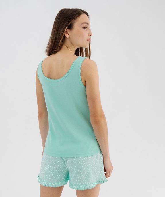 Débardeur lingerie en maille côtelée femme vue3 - GEMO 4G FEMME - GEMO