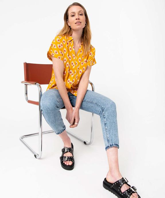 Chemise femme imprimée à manches courtes vue5 - GEMO(FEMME PAP) - GEMO