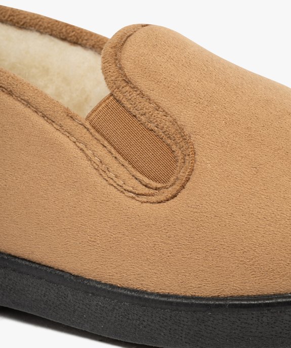 Chaussons en velours uni et doublés laine homme vue12 - G'FLEX - GEMO
