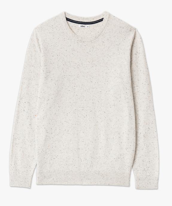 Pull en maille fine mouchetée homme vue4 - GEMO (HOMME) - GEMO