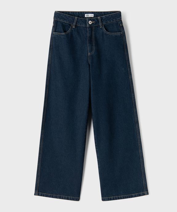 Jean wide leg en denim 100% coton fille vue2 - GEMO 4G FILLE - GEMO