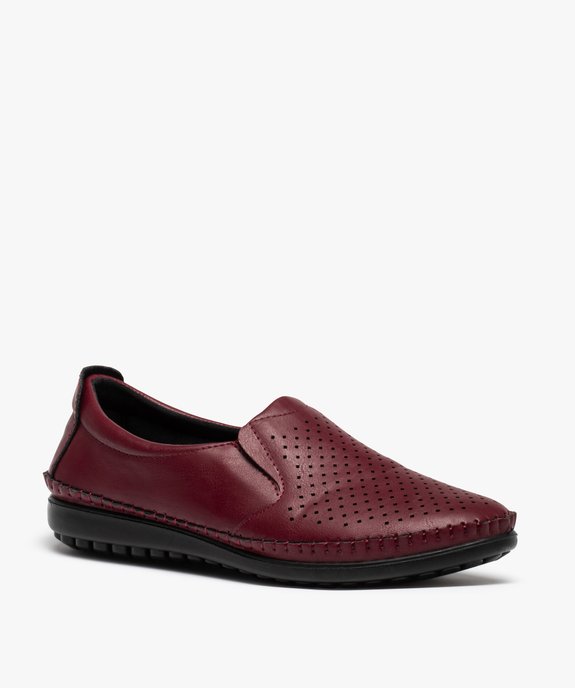 Mocassins femme confort unis souples et légers vue2 - GEMO (CONFORT) - GEMO